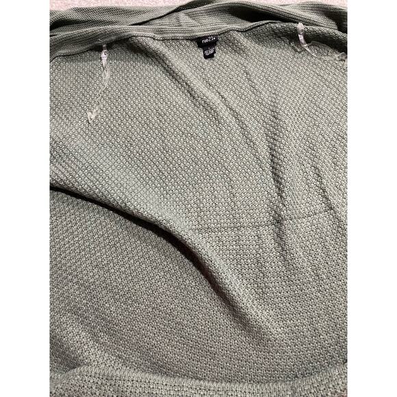 rue21 Women's Size Large Shawl Collar Open Front Cardigan Green - Picture 5 of 8